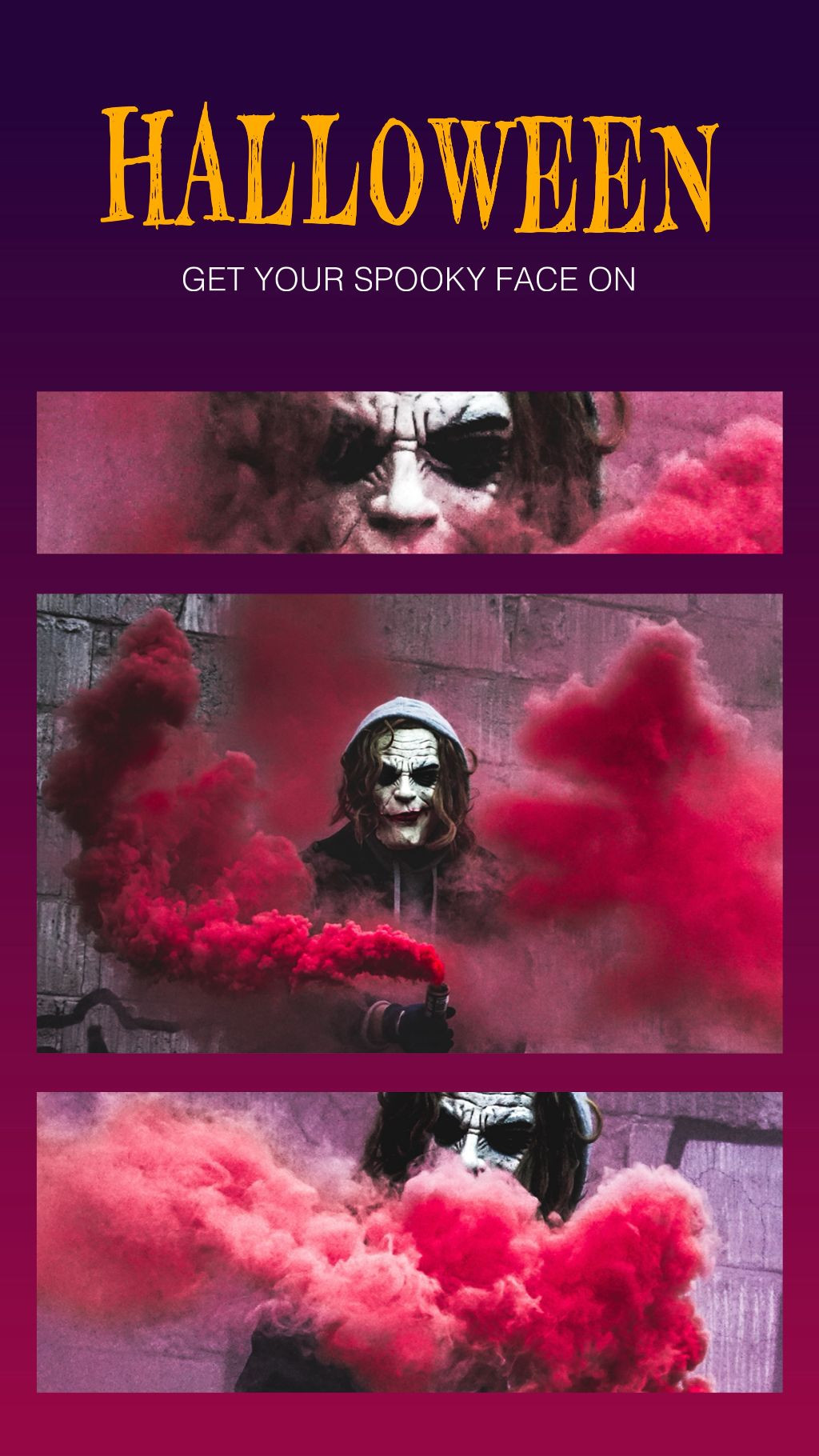 Template Chilling Halloween Poster with Purple Haze