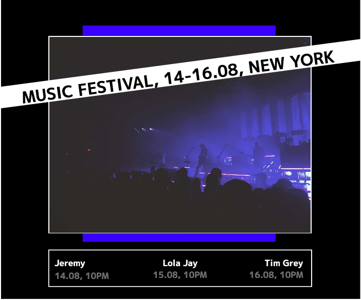 Template Electric Blue New York Music Festival Poster