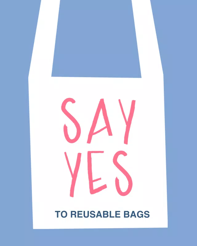 Blue Sky Eco-Friendly Bag Campaign Poster