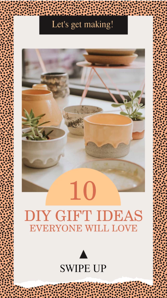 Template Orange DIY Gift Ideas Post Template