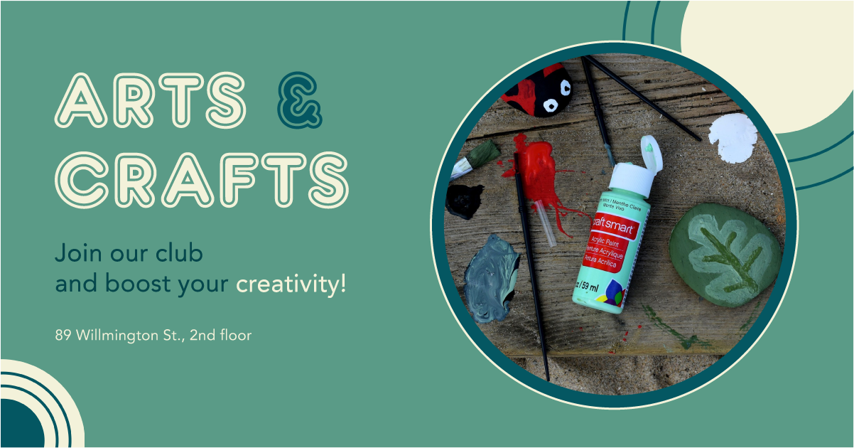 Template Creative Arts Club Poster Template in Teal