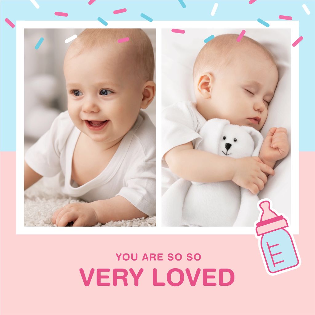 Sweet Baby Moments Post in Pastel Pink