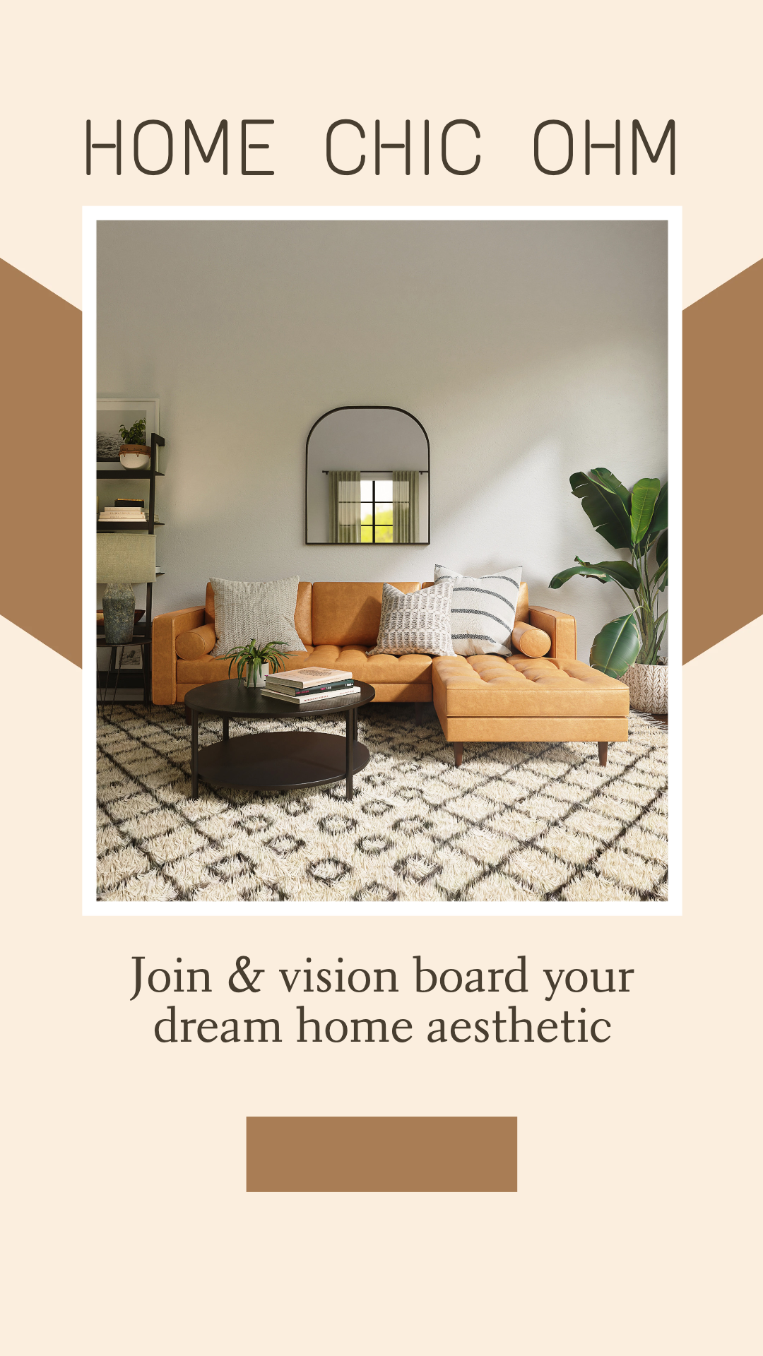 Stylish Home Decor Ad in Earthy Tones