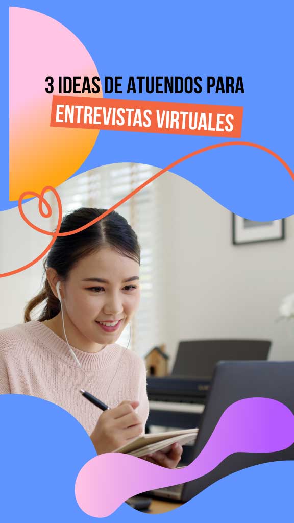 Virtual Interview Outfit Ideas Poster Pink Blue