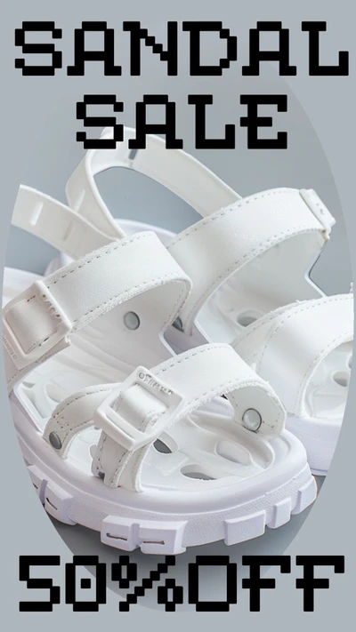 Template White Sandal Sale Instagram-Story Announcement