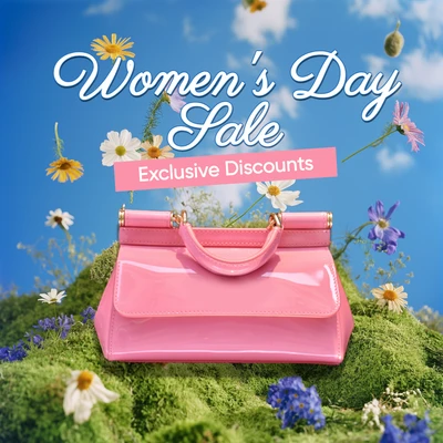 Women's Day Pink Purse Sale Poster