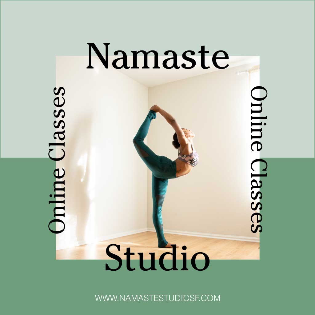 Tranquil Yoga Studio Online Class Ad in Sage Green