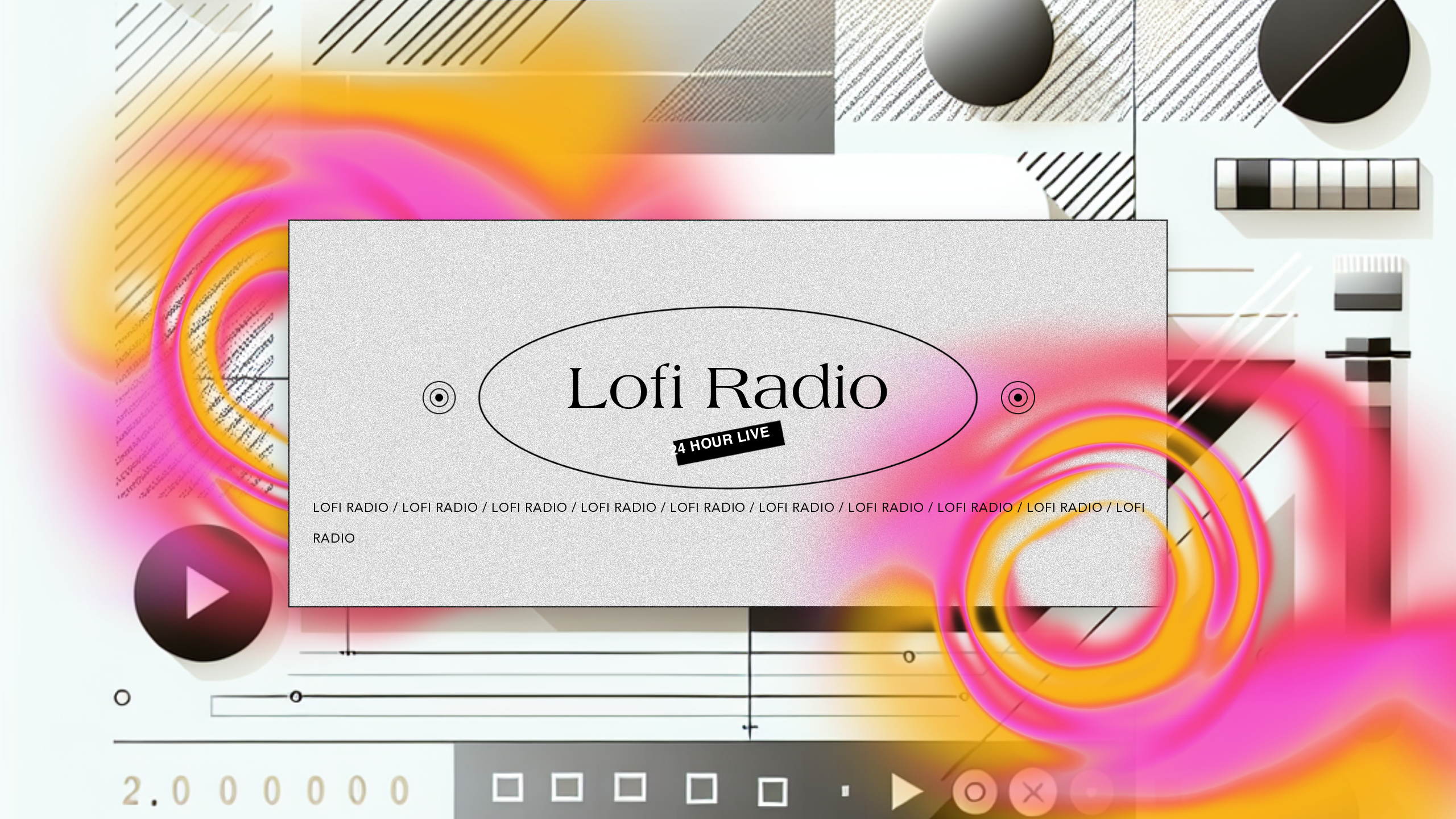 Lofi Radio Vibrant Pink Yellow Ad Design