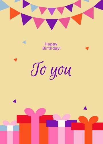 Colorful Birthday Celebration Poster Template