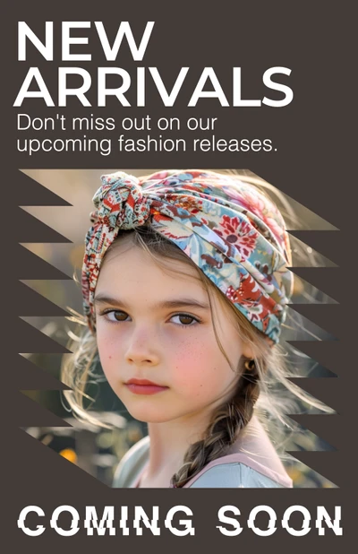 Template Charming New Arrivals Fashion Poster in Brown