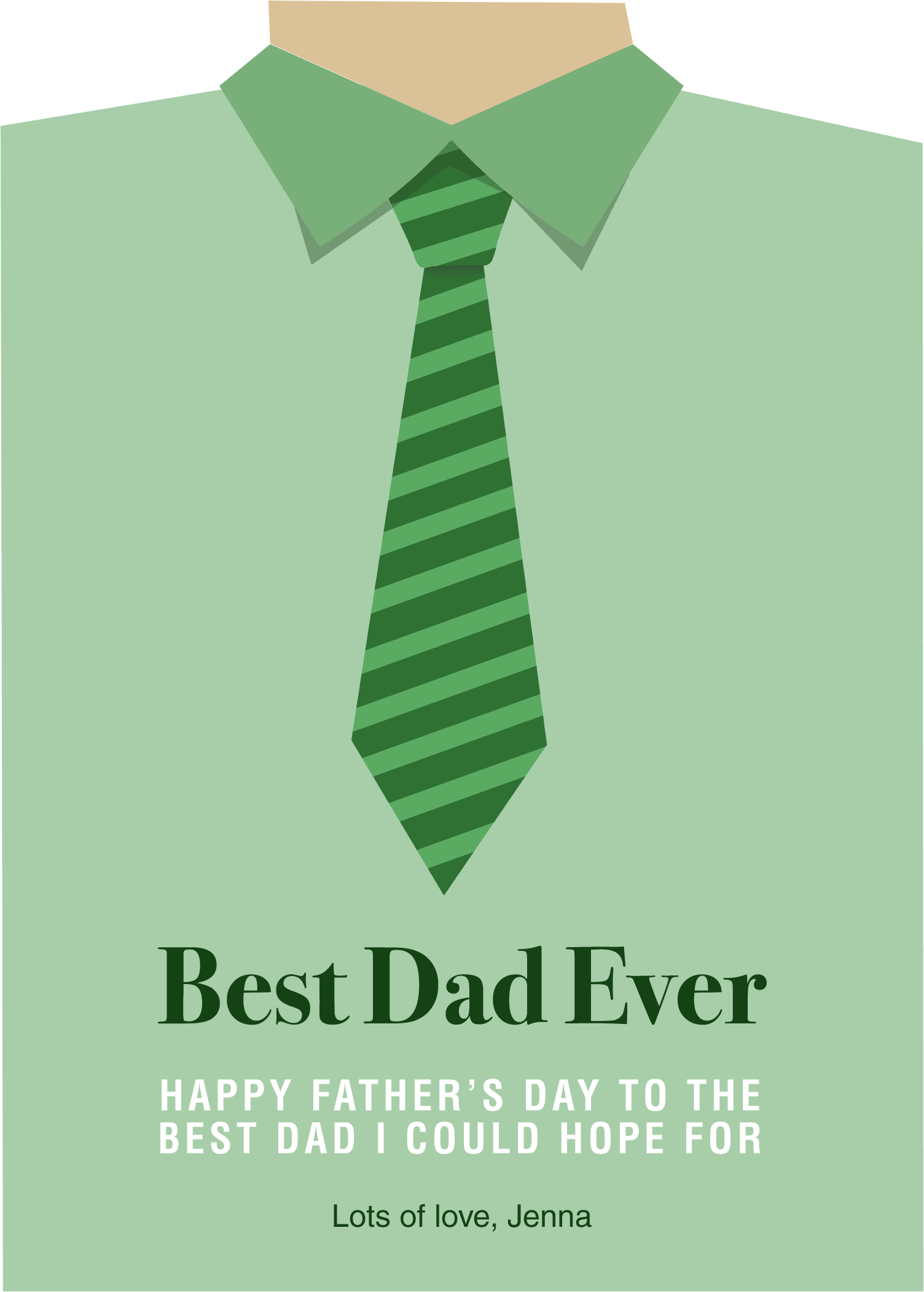 Green Toned Father's Day Poster Design