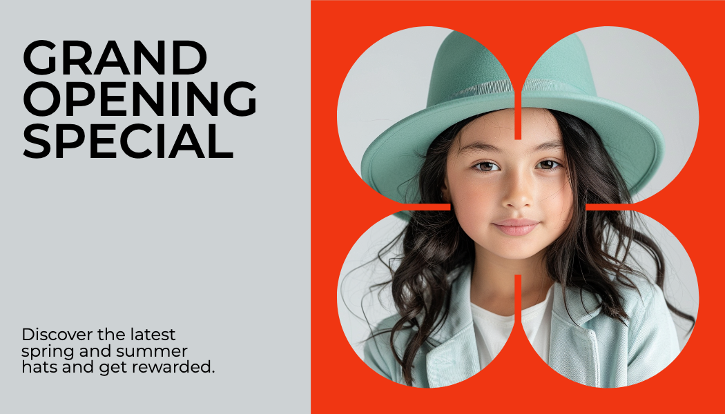 Template Grand Opening Gift Card with Red Flair