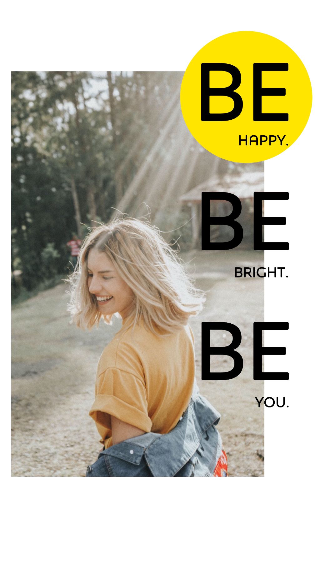 Cheerful Yellow Inspirational Quote Poster