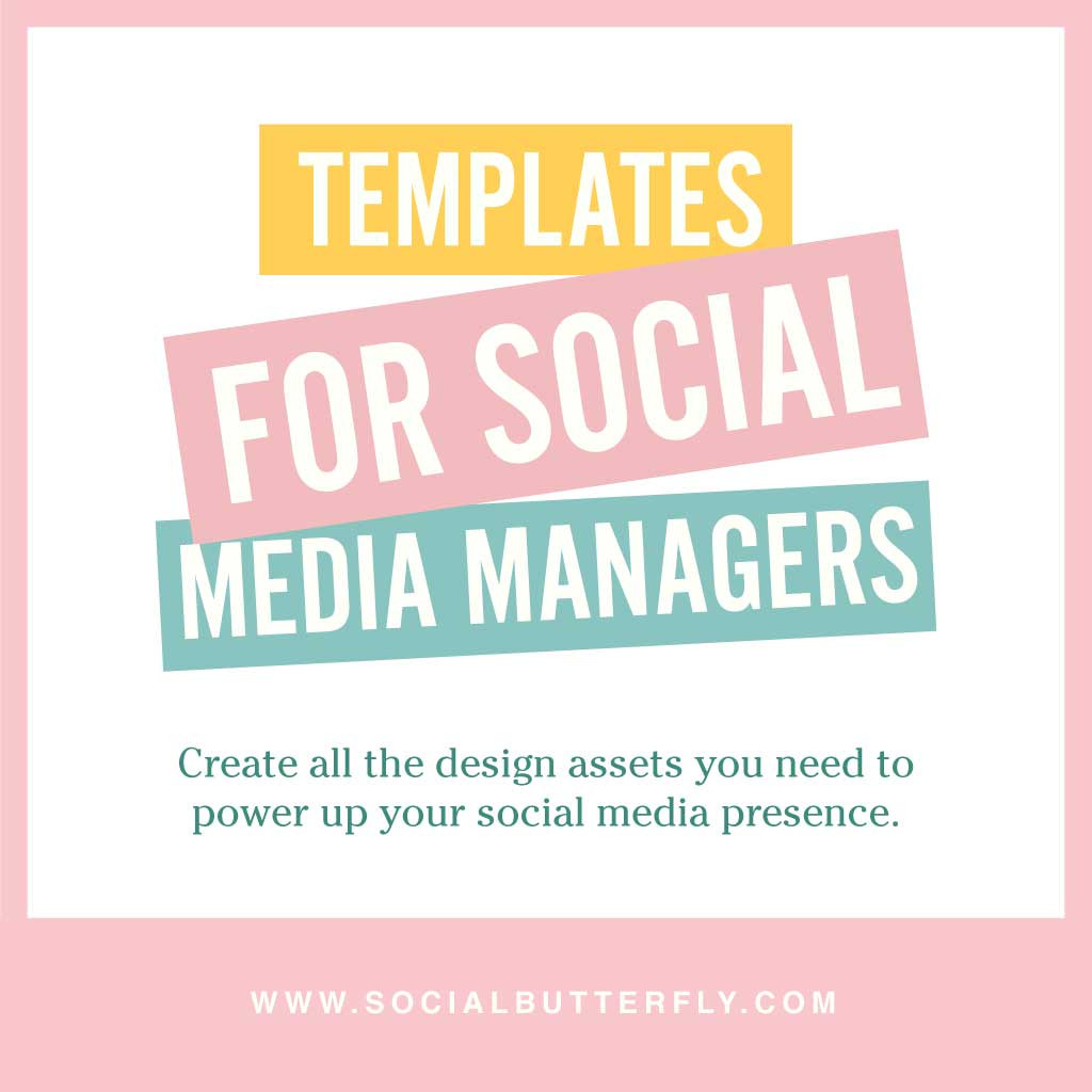 Template Chic Pink Social Media Manager Poster Design