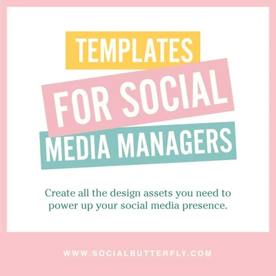 Template Chic Pink Social Media Manager Poster Design