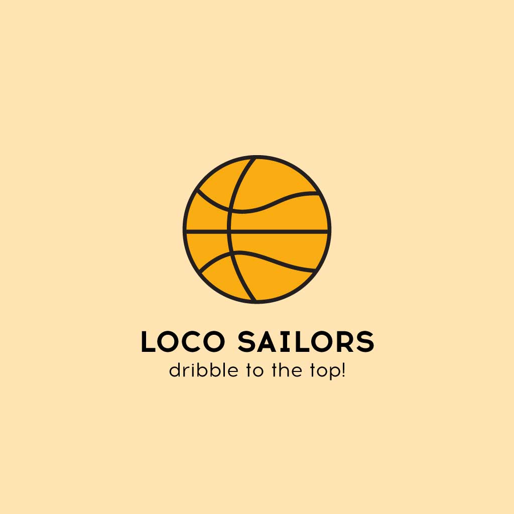 Bold Basketball Team Logo Design Poster