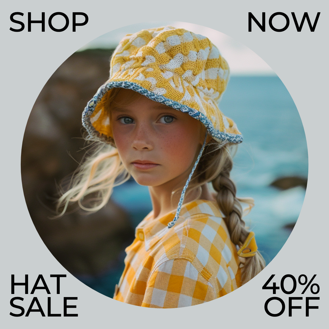 Template Trendy Instagram-Square Hat Sale Post Blue