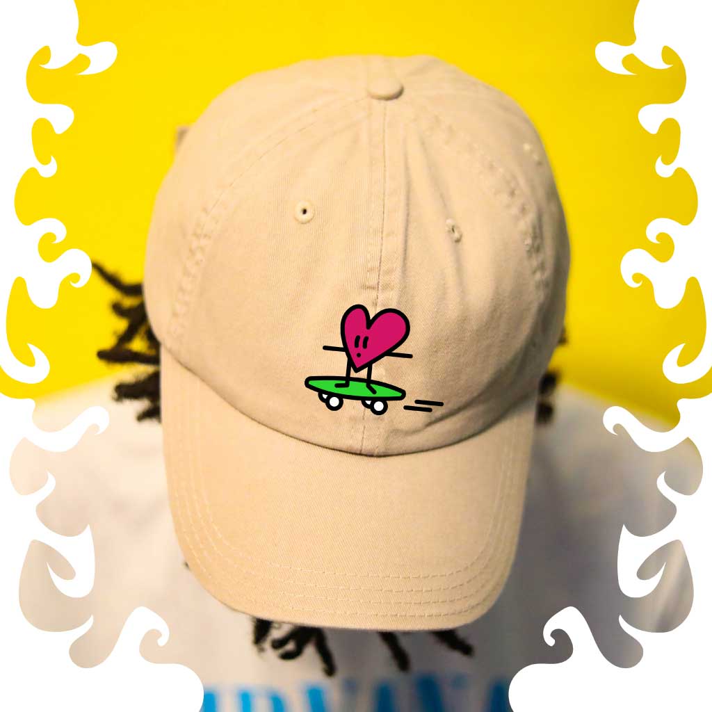 Trendy Baseball Cap Design Template with Vivid Yellow