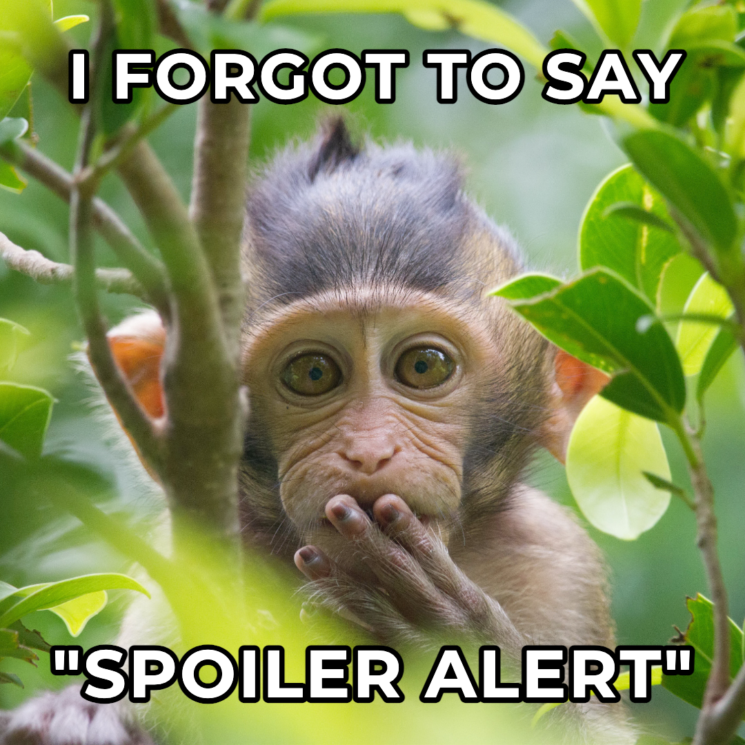 Humorous Monkey Meme Social Media Post