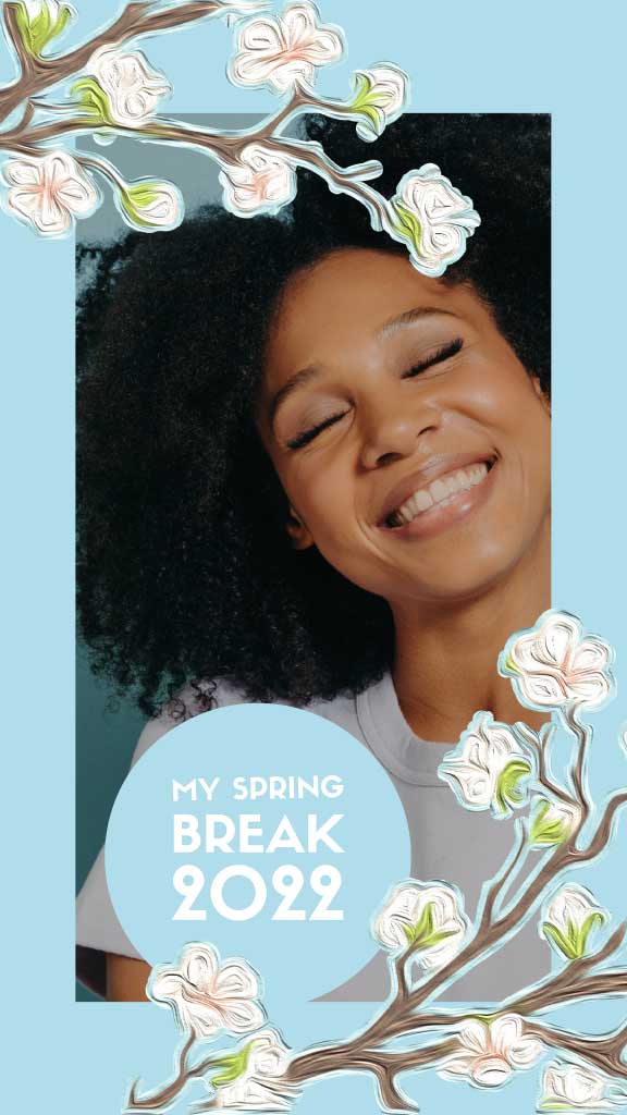 Chic Sky Blue Spring Break Post Template