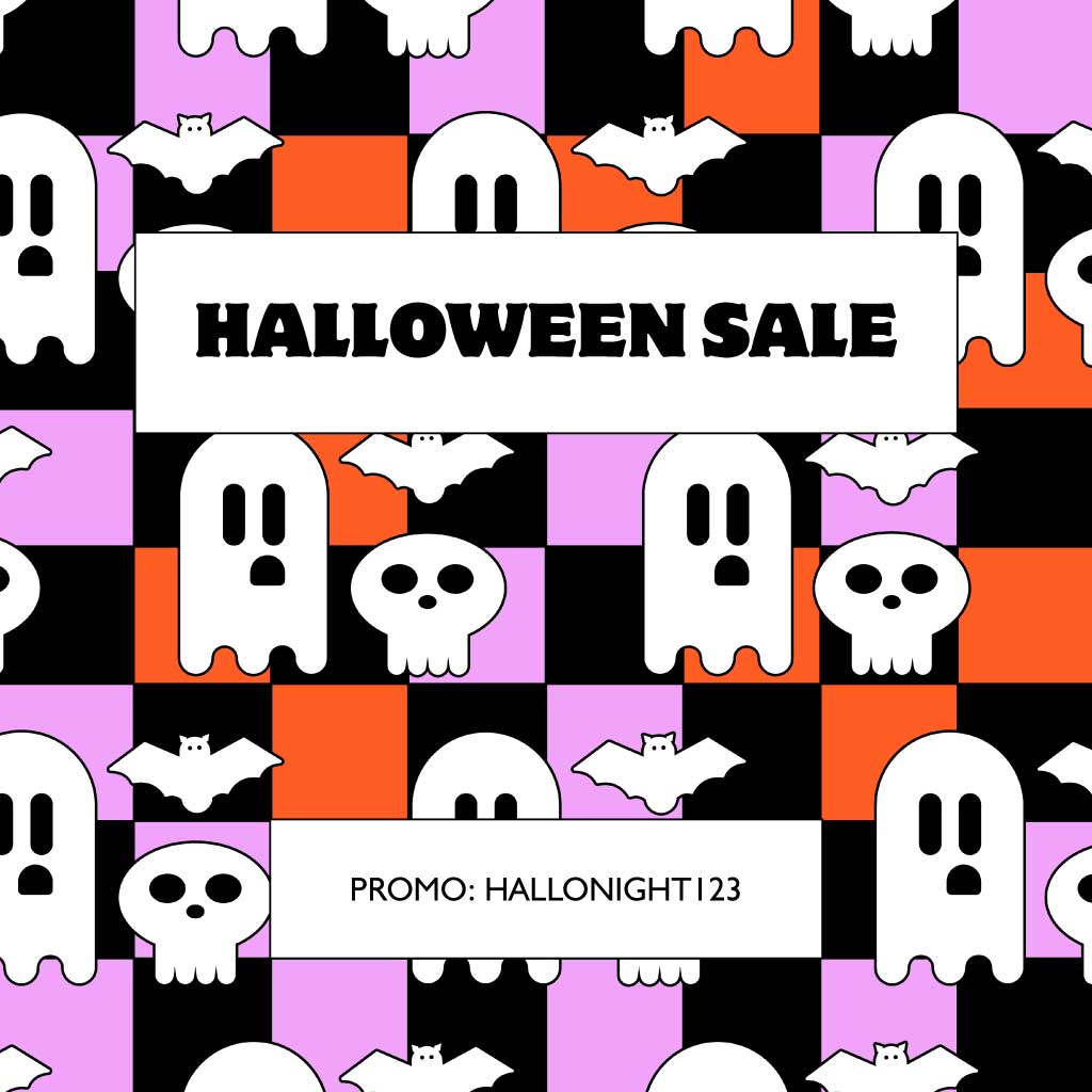 Spooky Halloween Sale Poster with Bold Colors