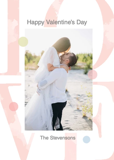 Template Romantic Valentines Day Pink Photo Post