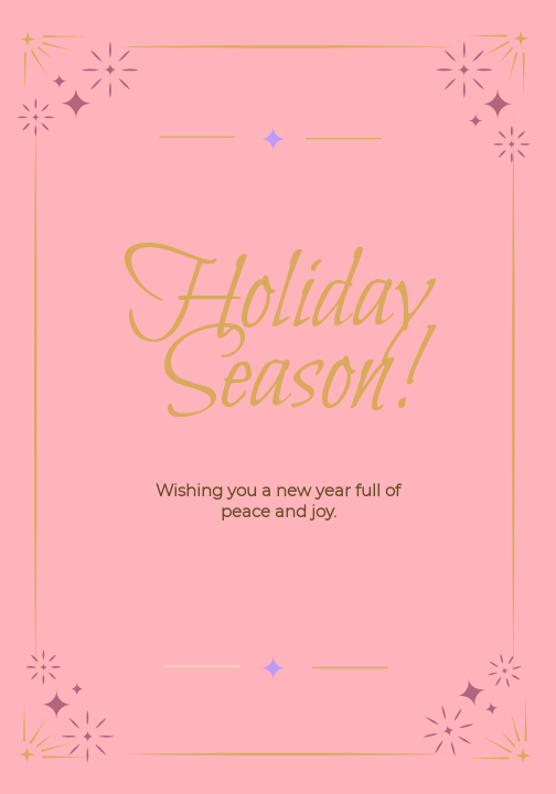 Elegant Gold White Holiday Greetings Poster