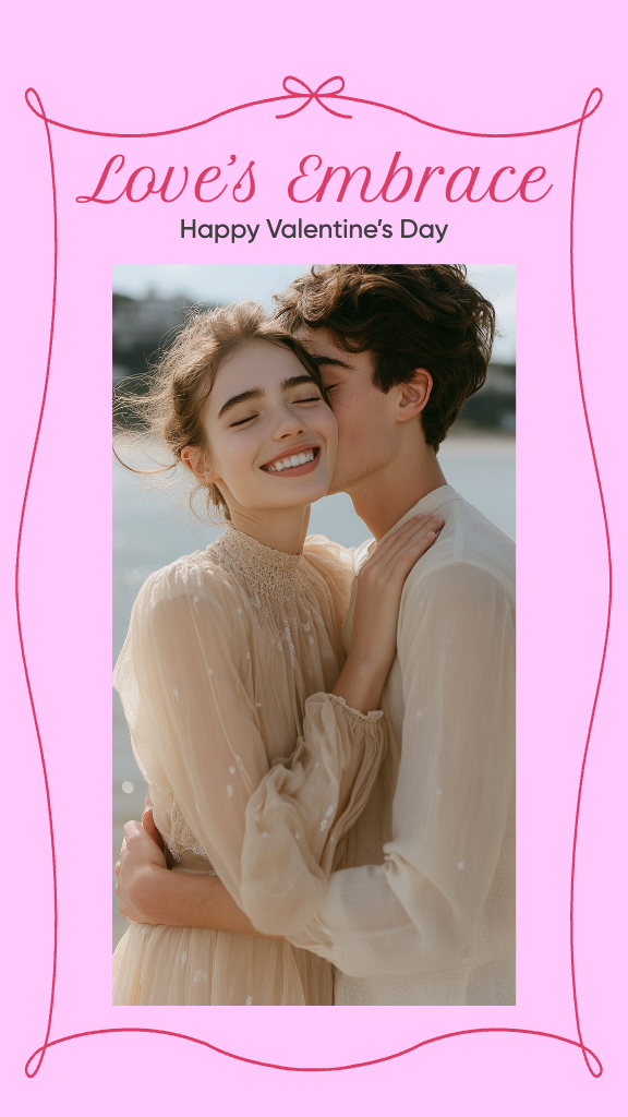 Template Romantic Instagram Story in Pink for Valentine’s