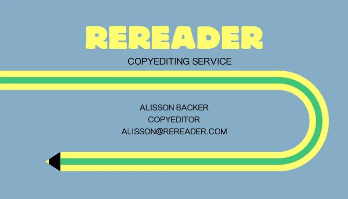 Template Sleek Sky Blue Copyediting Service Ad