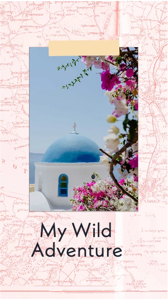 Template Grecian Blue Adventure Travel Poster