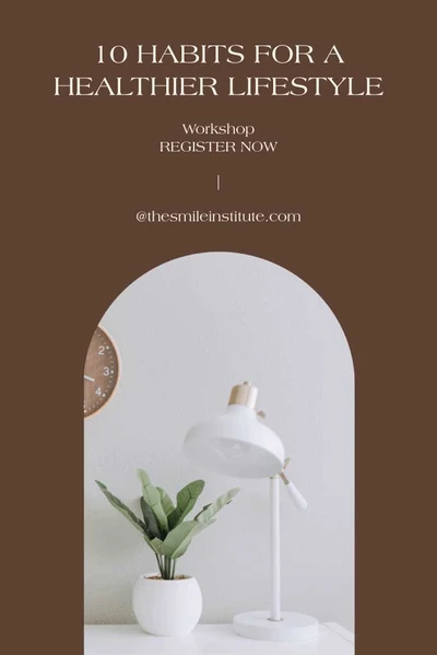 Template Healthy Lifestyle Workshop Poster in Mocha White