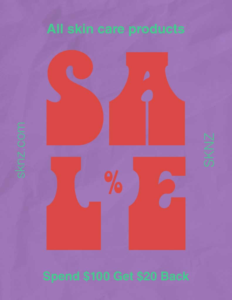 Template Vibrant Purple and Orange Voucher Design