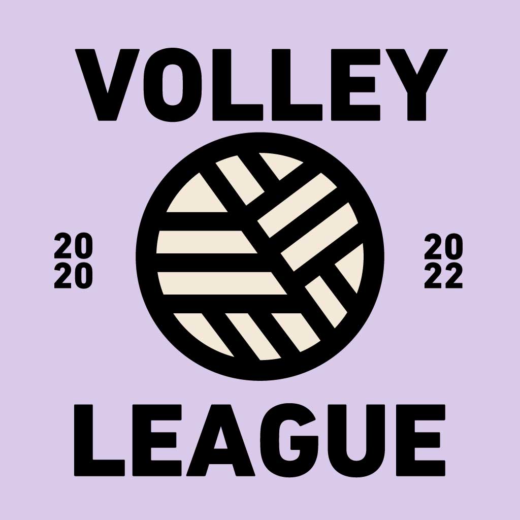 Sleek Lilac and Black Volleyball League Poster