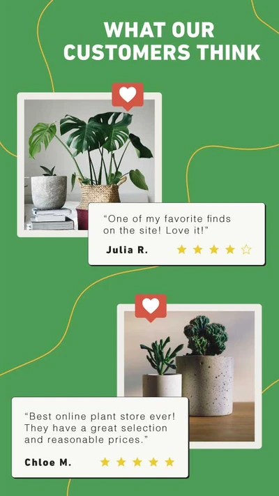 Template Green Toned Customer Testimonials Poster Design