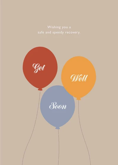 Template Warm Get Well Soon Postcard Design Template