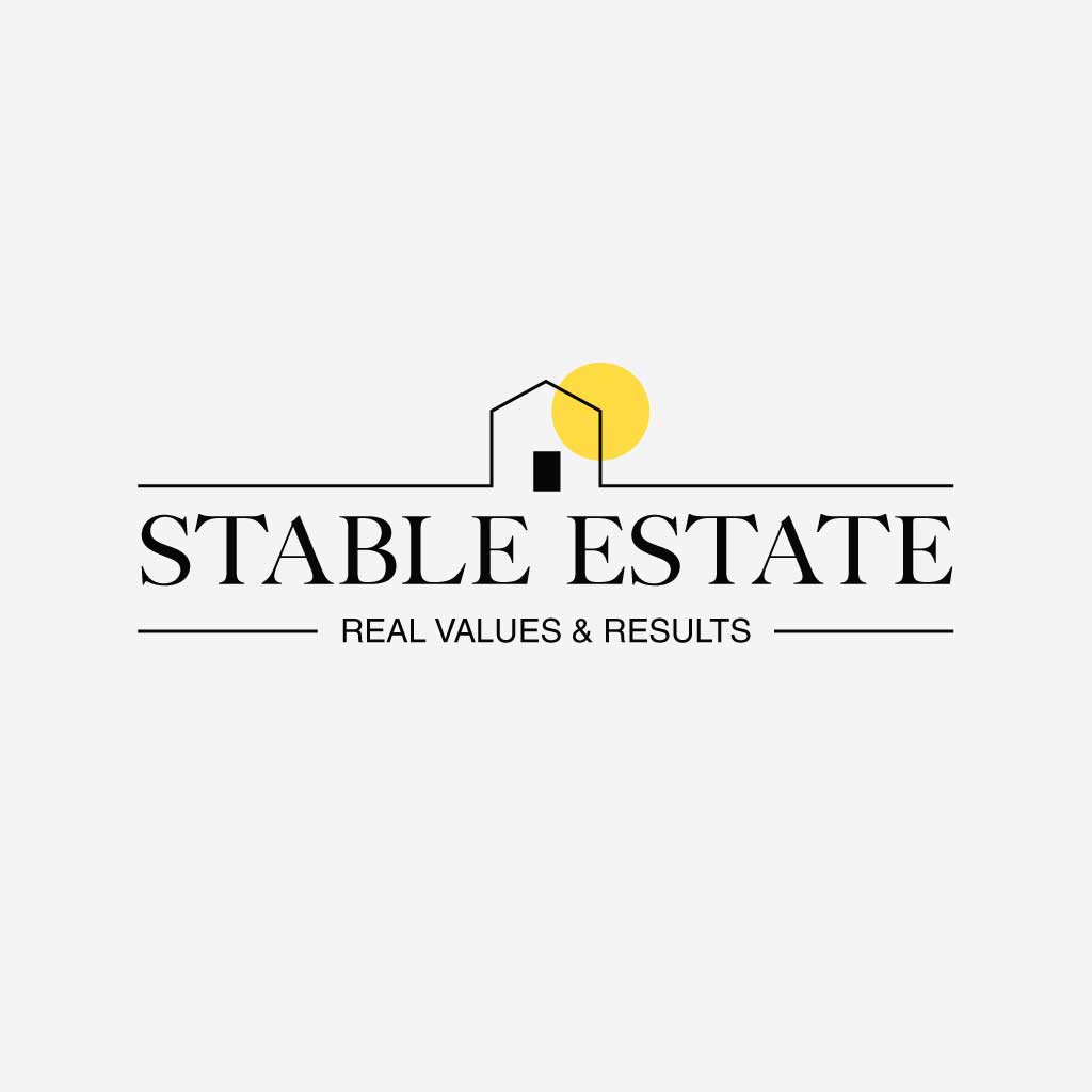 Template Sleek Grey Real Estate Logo Design Template