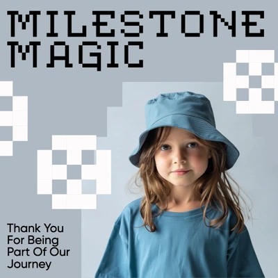 Template Blue Celebration Instagram-Square Thank You Post