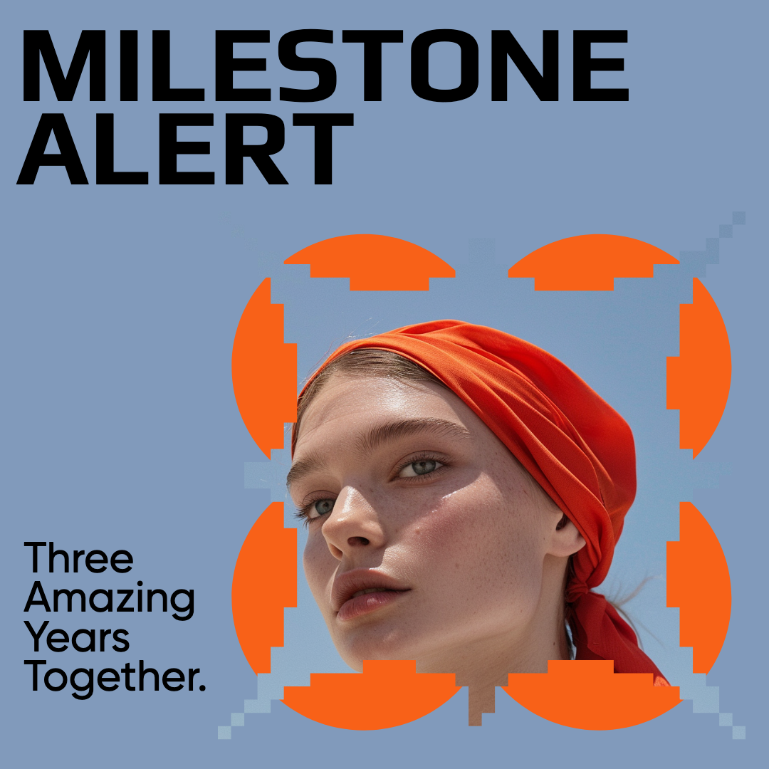 Orange Milestone Celebration Instagram Post