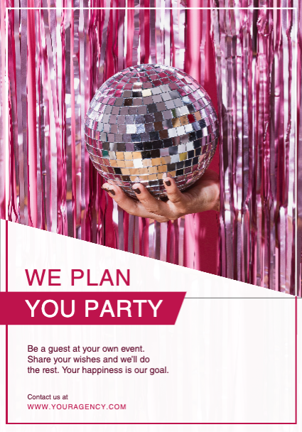 Vibrant Pink Event Planner Poster Design