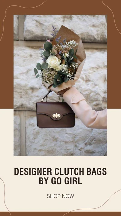 Chic Fashion Accessory Ad in Earthy Tones
