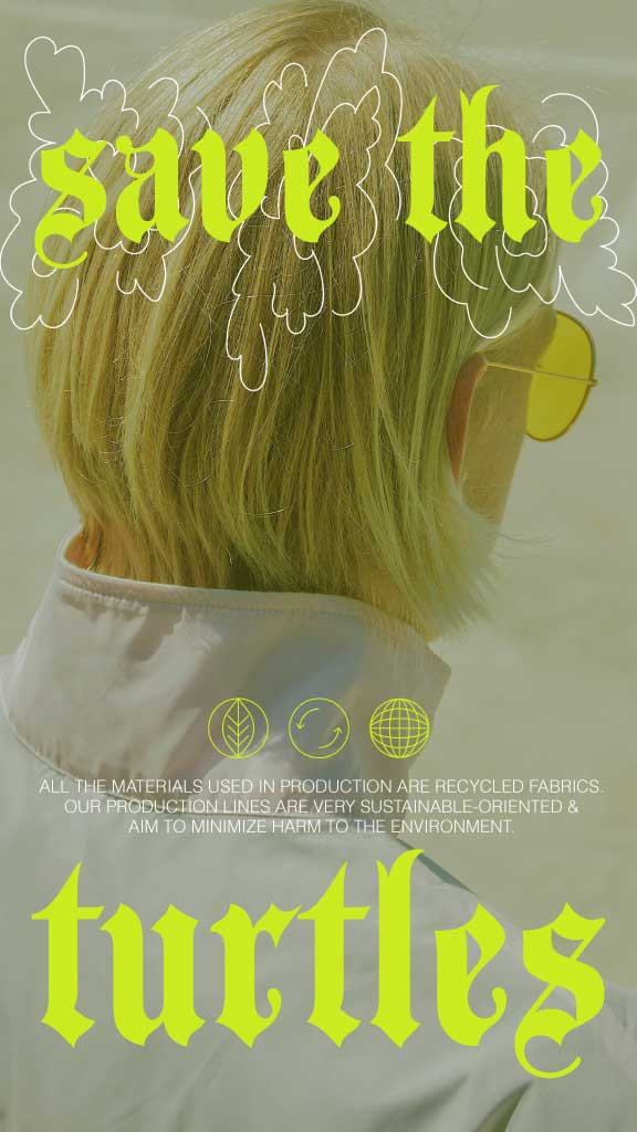 Template Eco-Friendly Green Poster for Marine Conservation