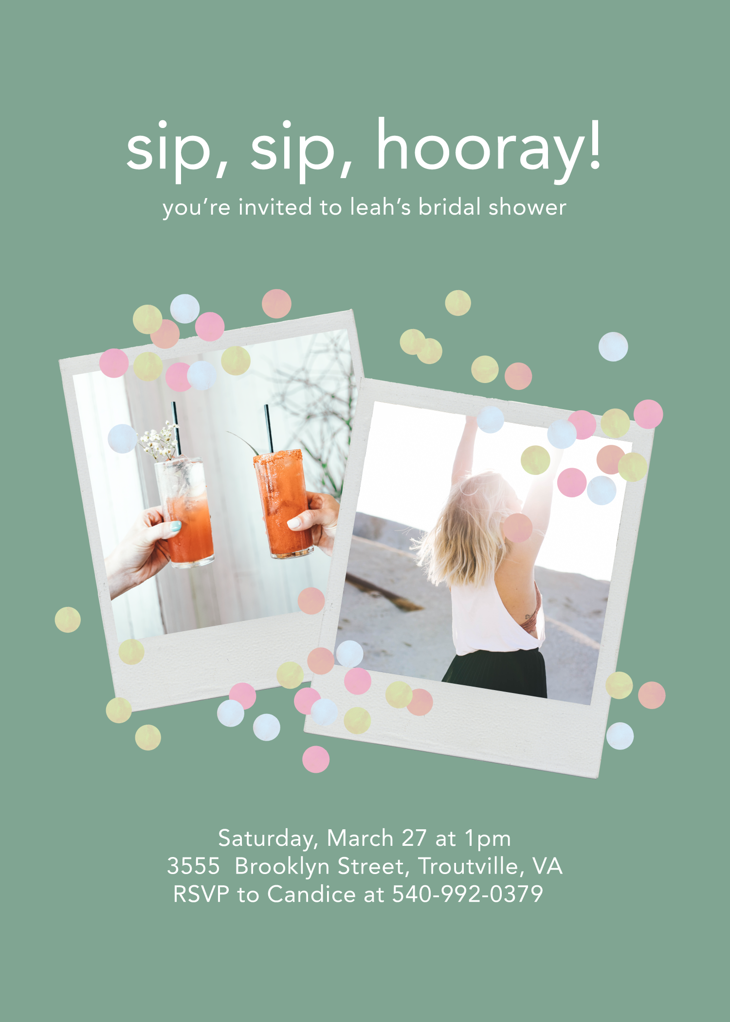 Template Chic Teal Bridal Shower Invitation Post