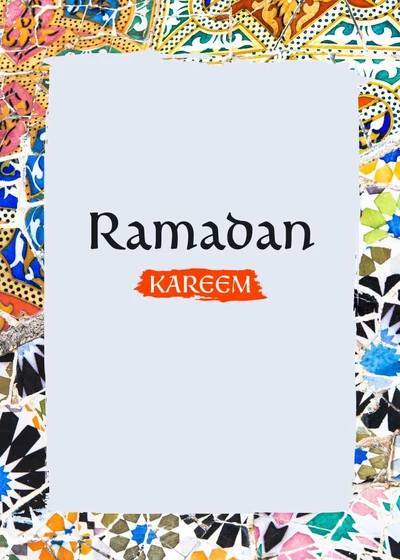 Template Colorful Ramadan Kareem Poster Template