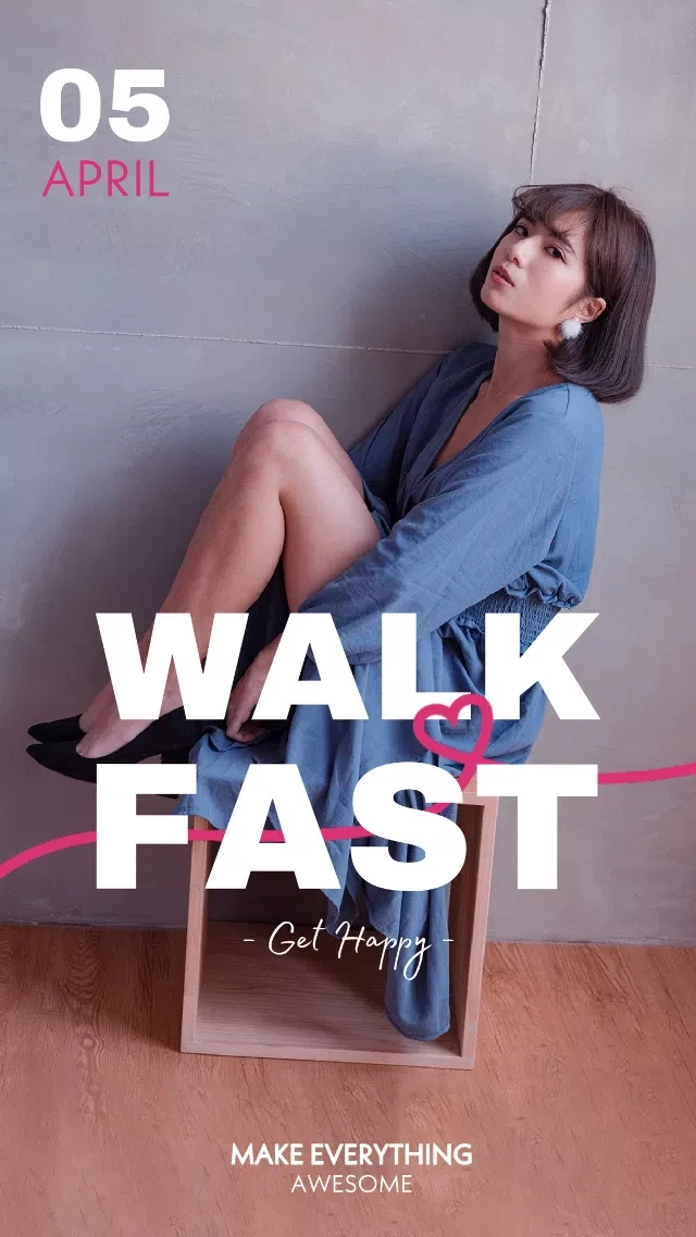 Template Chic Blue Motivational Poster Design