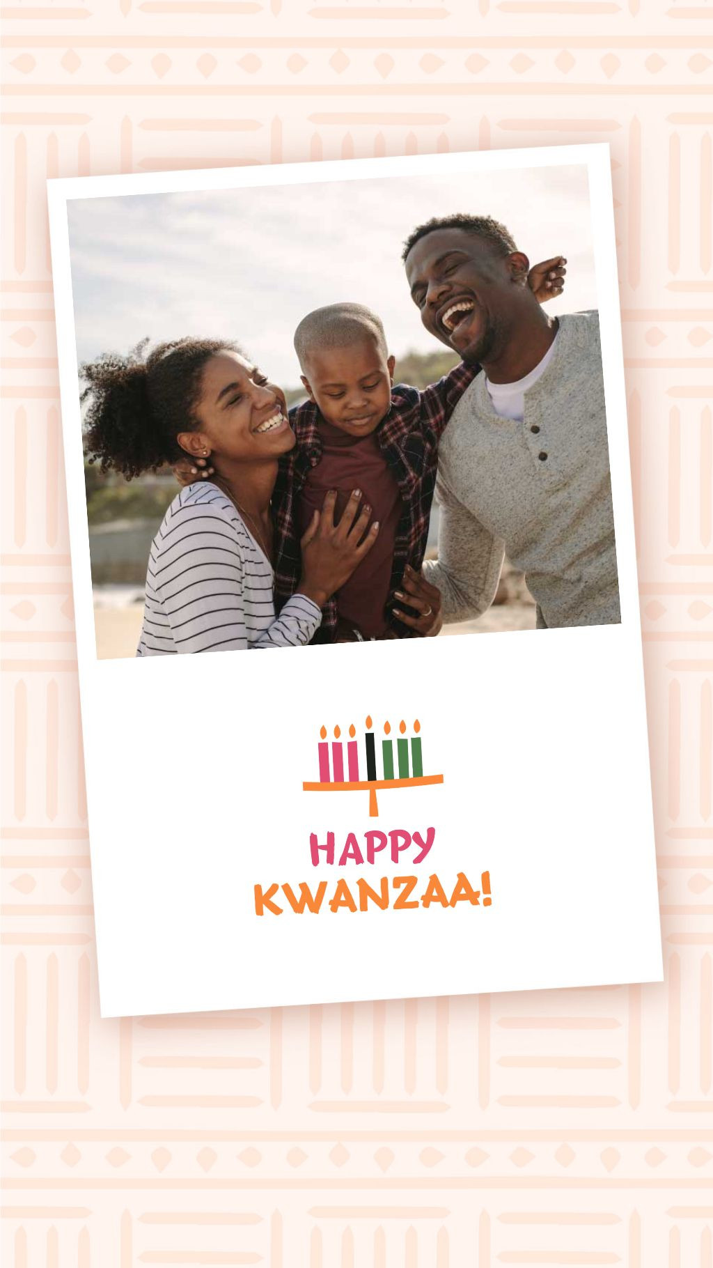 Template Joyful Kwanzaa Celebration Post Template Peach Tones