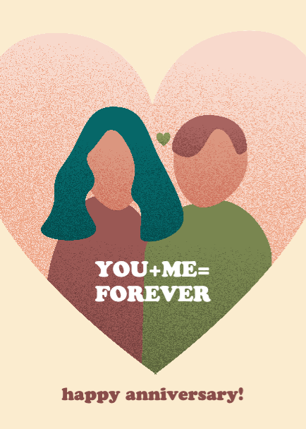 Romantic Green and Pink Anniversary Poster