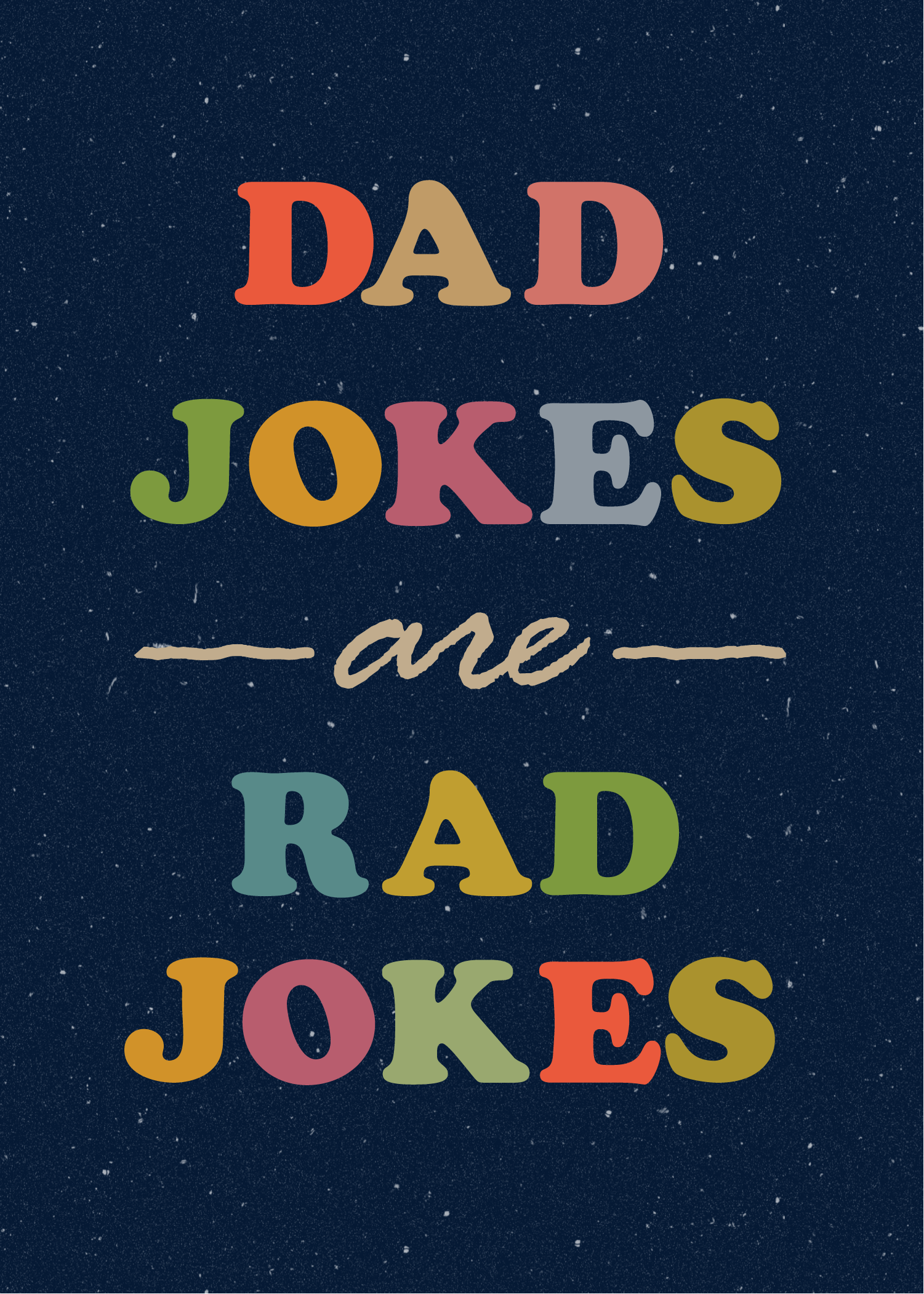 Template Navy Humorous Dad Jokes Poster Design