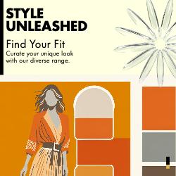 Style Unleashed Orange Fashion Ad Template