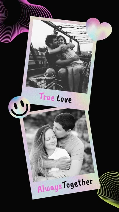 Template Romantic Moments Social Media Post Purple