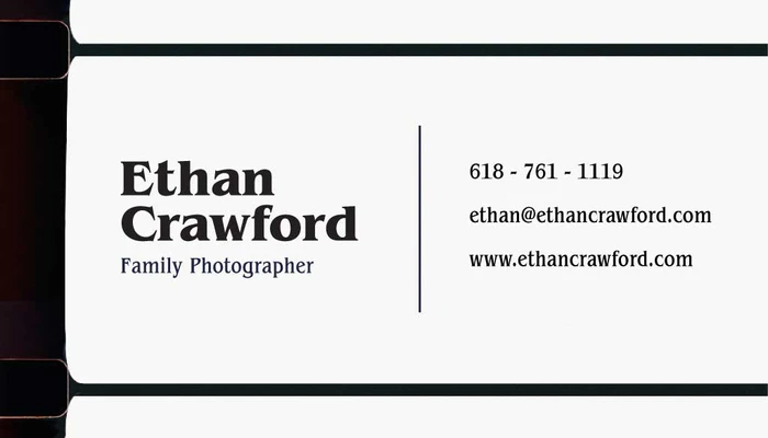 Template Sleek Black and White Business Card Template